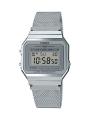 Casio Unisex Vintage Digital Watch - Classic Silver
