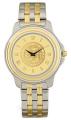 2 Tone Stainless Steel Men's Wristwatch w/ Gold Dial